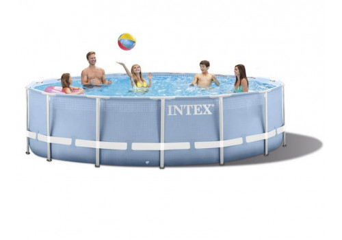26724 Каркасный бассейн круглый INTEX Prism Frame Pool 457х107+фильтр-насос картр. 3785 л/ч