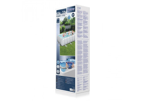 56442 Bestway Бассейн каркасный Power Steel, 404 х 201 х 100 см, песочный фильтр-насос, лестница